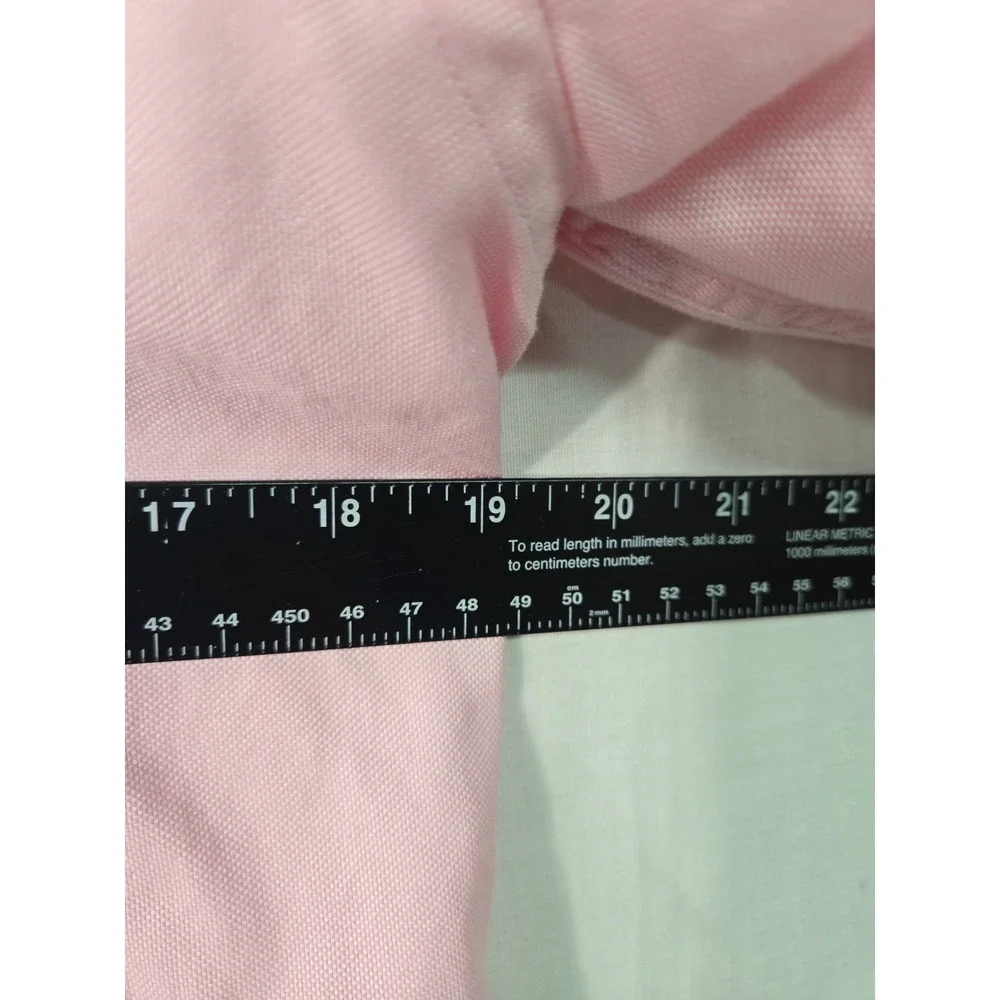 Zara Man Asian Fit Button Down Shirt Men's 15 Pink Long Sleeve Flip Cuff‎ Cotton